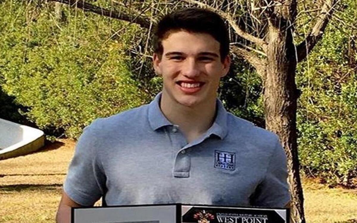 Hilton Head Christian Academy student Mac Viljac holds certificate of appointment to West Point. He is one of two HHCA students set to attend the military academy later this year.