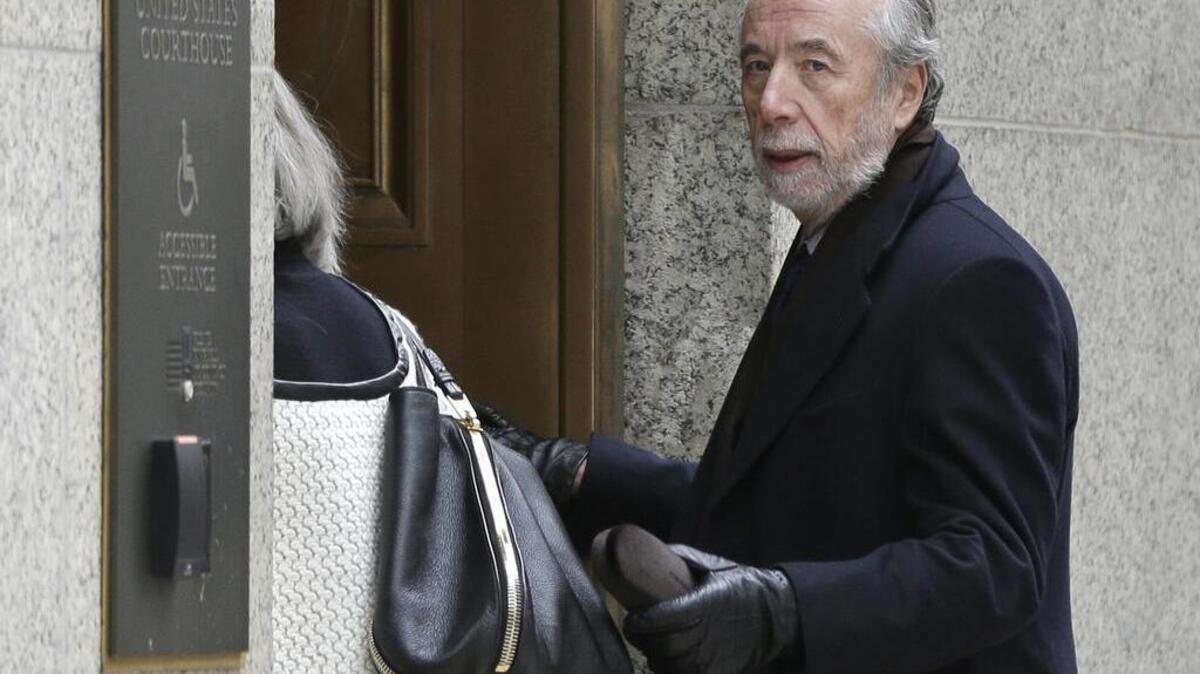 Domenico De Sole, chairman of the board at Sotheby's auction house and a Hilton Head Island resident, enters a courthouse in New York City on Feb. 9, 2016.
