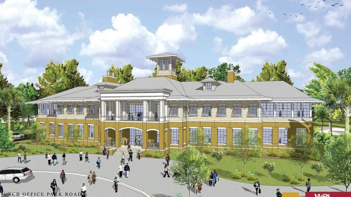 FILE: An exterior rendering of a proposed building to house the USC Beaufort hospitality program planned for the Office Park Road area of Hilton Head Island.