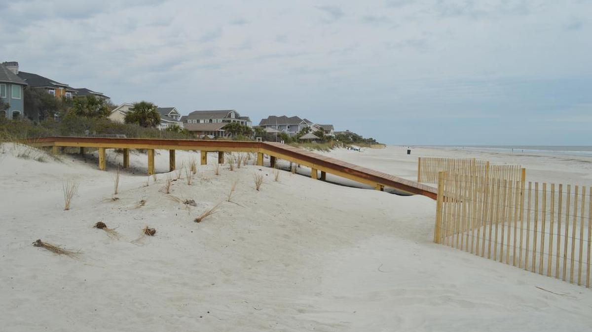 A North Forest Beach homeowner received approval from the Town of Hilton Head and S.C. Department of Health and Environmental Control to construct a boardwalk and dune about 20 feet seaward of their former primary dune.