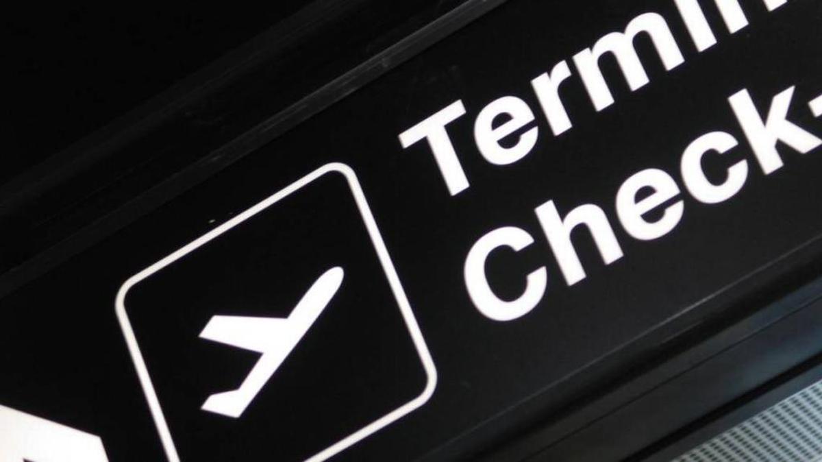 Airport terminal sign