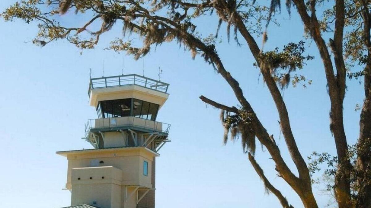 Hilton Head Island Airport’s tower is shown.