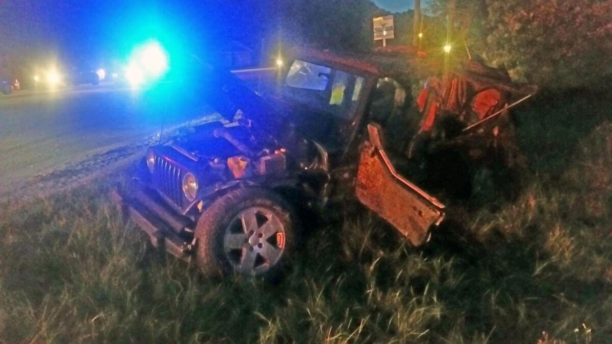 Just after 8 p.m. Thursday a Jeep and another vehicle collided at the intersection of Robert Smalls Parkway and Castle Rock Road, causing heavy damage, according to Burton Fire District spokesman Daniel Byrne.