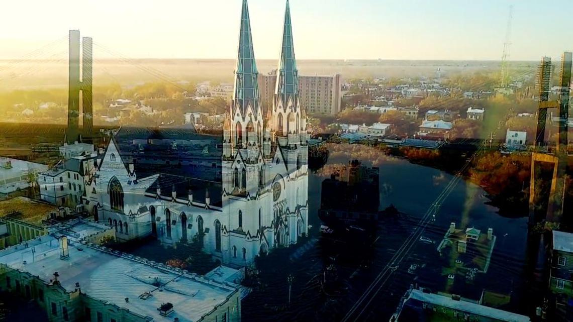 Drone video shows new perspective of Savannah