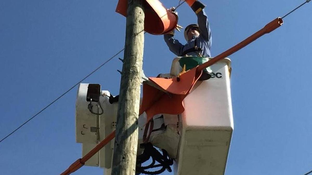 More than 300 people were out of power in the Okatie area Wednesday night.