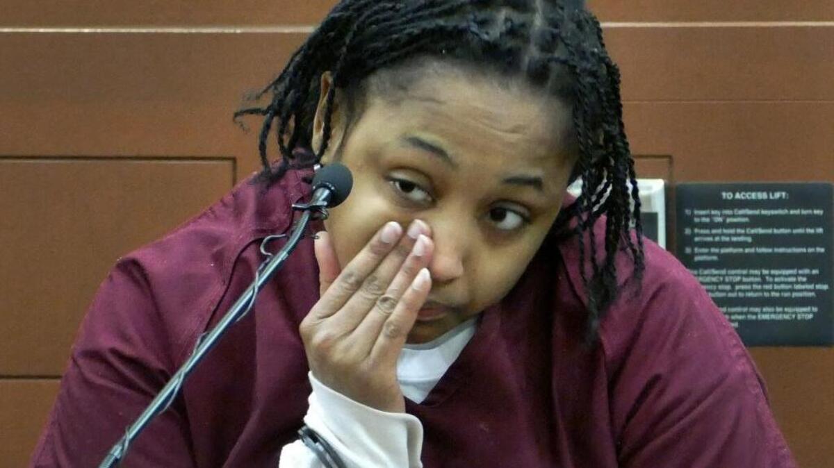 Krishay Mouzon testifies March 21, 2016, in the murder trial of her boyfriend Todd Boderick, who is accused of viciously beating her daughter, 6 month old, Keyoni to death.