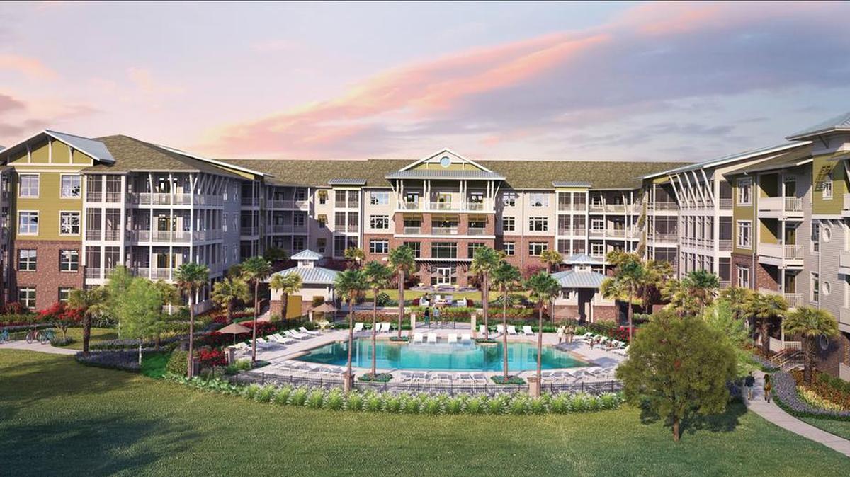 A color rendering of the Shelter Cove Apartments East #2 that was approved by the Town of Hilton Head Island Design Review Board in May, 2016.