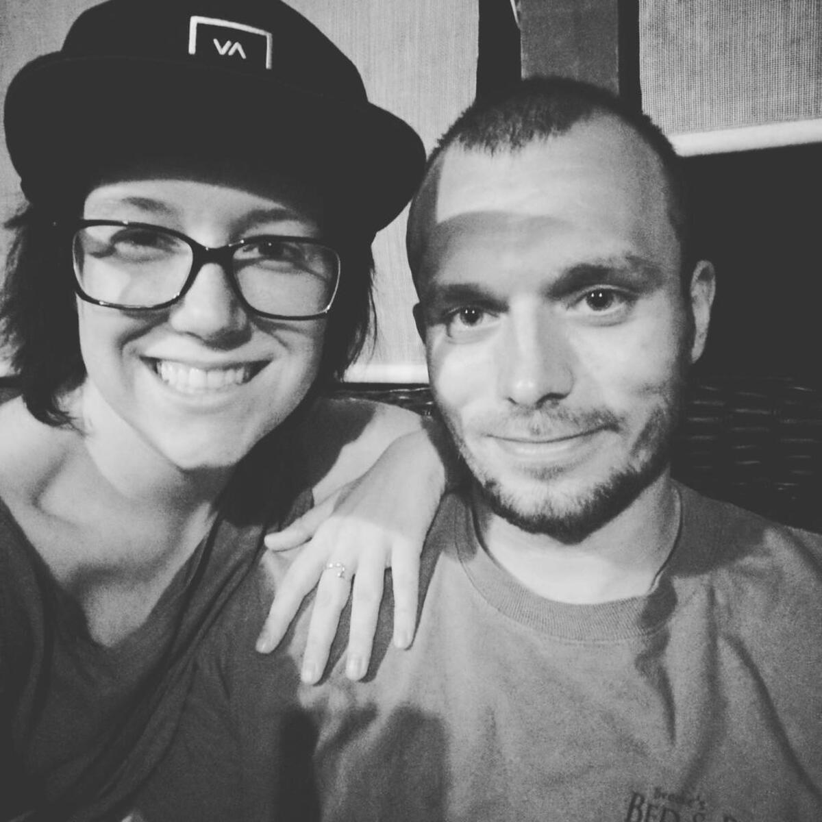 Kristin Cooper and Andrey Golubets pose for a photo.