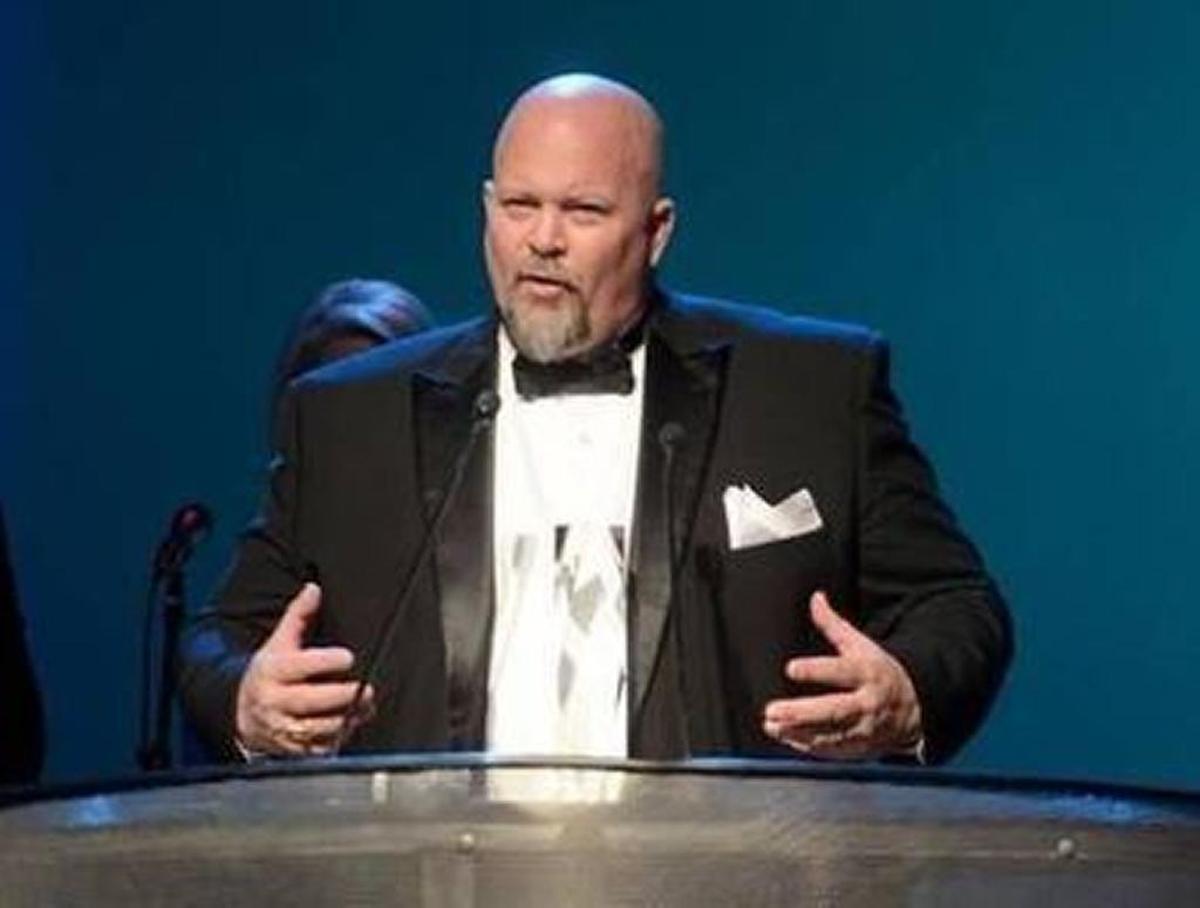 Mike Covert accepts the award when his business, Covert Aire, was named the Bluffton Regional Business Council Member of the Year at the Hilton Head Island-Bluffton Chamber of Commerce ball Feb. 27, 2016.