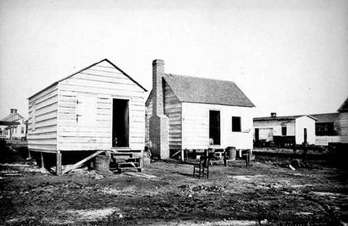 An undated photo shows Mitchelville on Hilton Head Island.