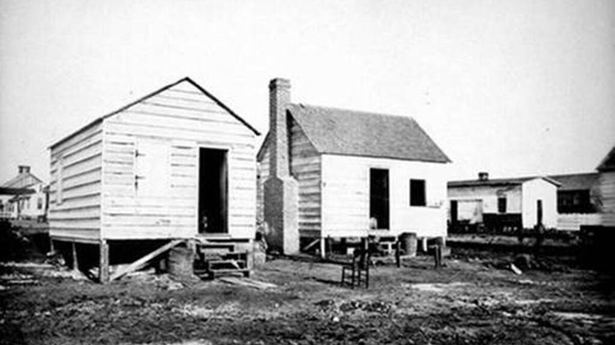 An undated photo shows Mitchelville on Hilton Head Island.
