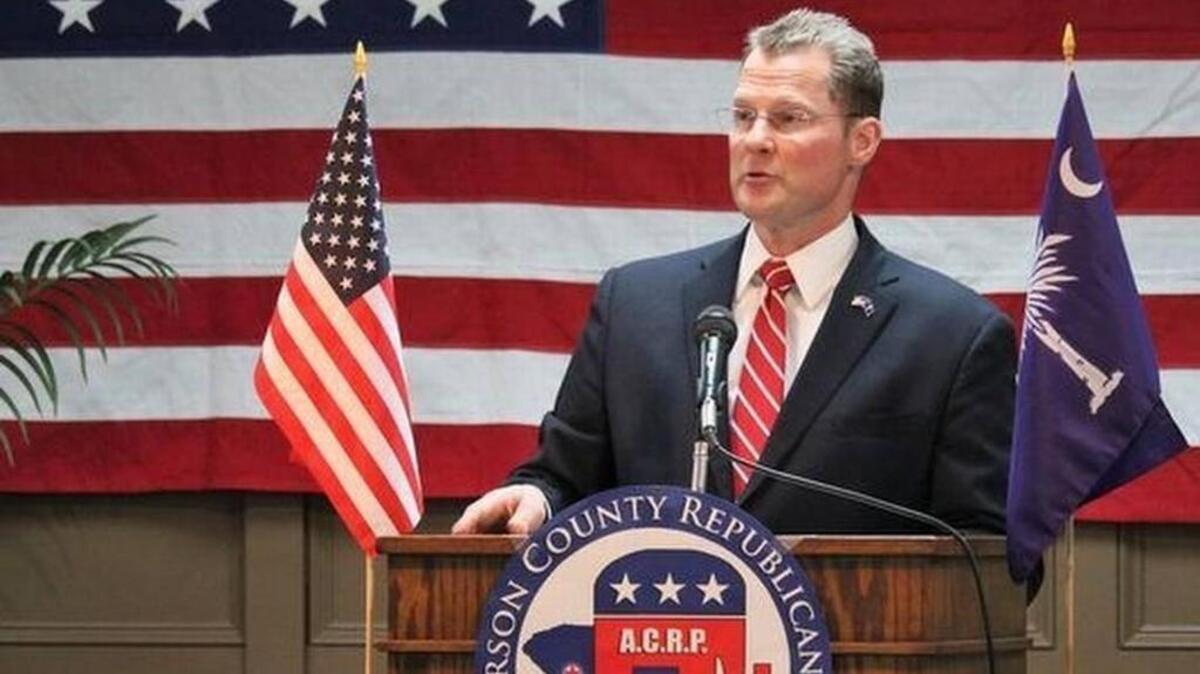 Lt. Gov. Kevin Bryant speaks to the Anderson County Republican Party at Concord Community Church in Anderson Kirk Brown Anderson Independent Mail