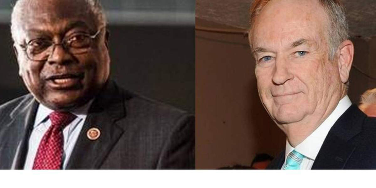 Rep Jim Clyburn (D-SC), left, and Fox News commentator Bill O'Reilly.