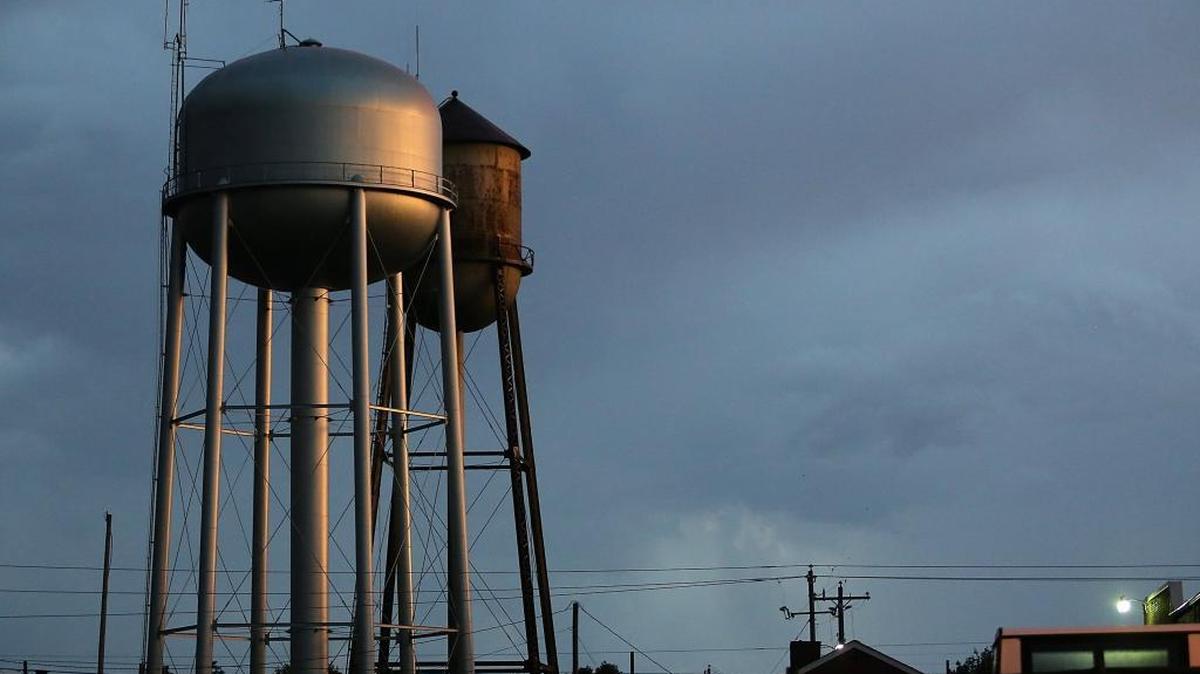 Side-by-side old and new water towers in Mount Gilead, N.C., on Tuesday, July 18, 2017. The small town in southern-central North Carolina is the home of three of the five people facing attempted murder charges in the Ocean Boulevard shooting. Mount Gilead is located near the Town Creek Indian Mound in Montgomery County, which is mostly the Uwharrie National Forest.