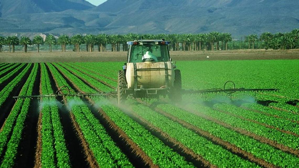 Pesticide spraying.