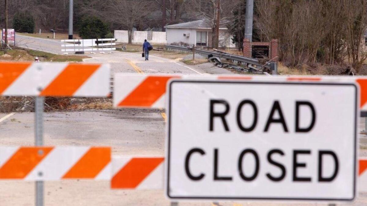 The damage was extensive to Wilson Boulevard/US 21 just past Hardscrabble Road in Columbia during last year’s flood.