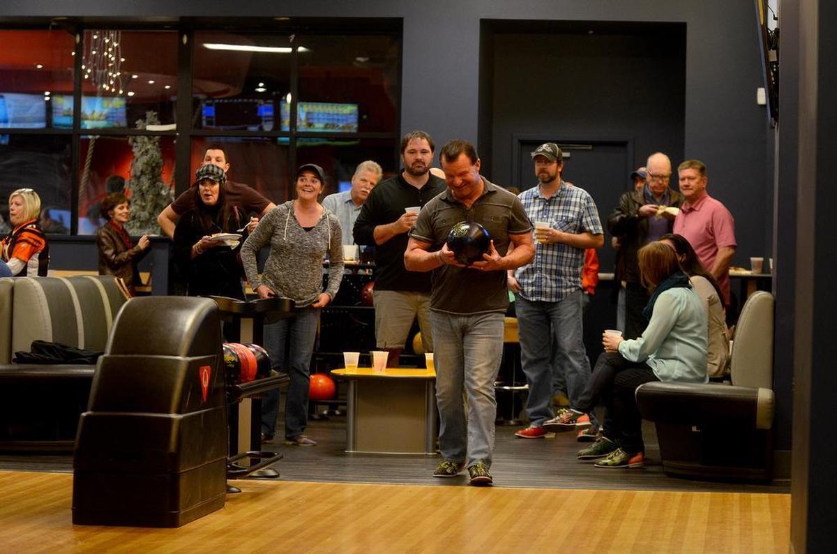 Bowlers take in a game at Station 300 in Bluffton.