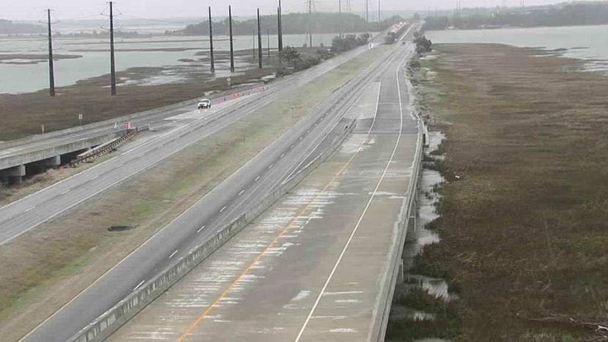 A screengrab of the traffic camera showing the U.S. 278 bridge onto Hilton Head Island had few cars but remained open as of 12:15 p.m. Wednesday, January 3, 2018.