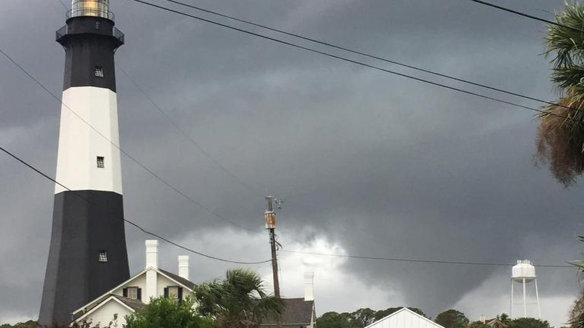 Tornado spotted from Tybee Island.