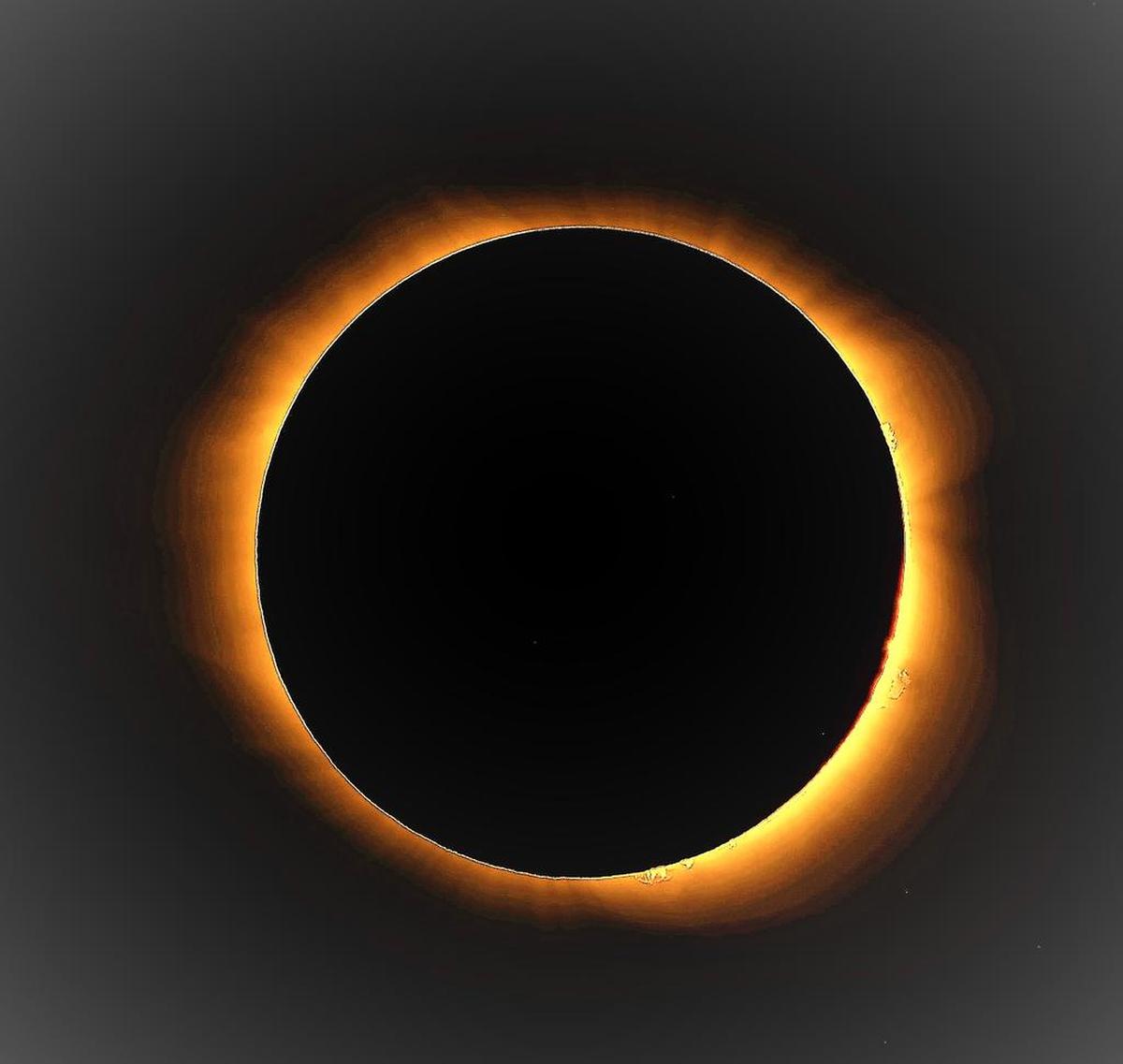 Sun City Hilton Head resident Sophia Schade took these photos during the eclipse on Monday. Schade, along with 57 other Sun City residents, took a bus to Santee, SC to watch the eclipse unfold.