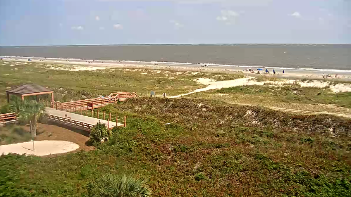 A screengrab, taken from Hilton Head Surf Cam, of Hilton Head Island at 3 p.m. Sept. 8.