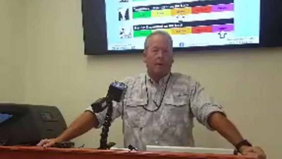 Beaufort County Sheriff P.J. Tanner addressed the county Thursday afternoon to discuss evacuation and re-entry for Hurricane Irma.
