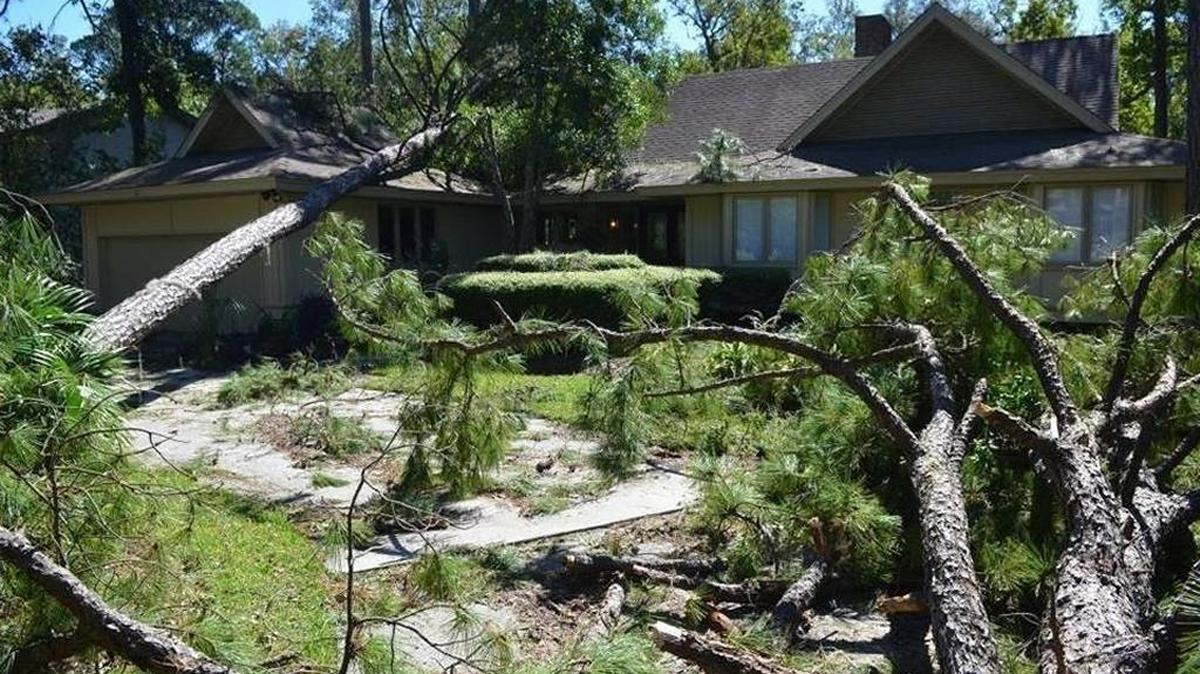 Damage on Hilton Head Island directly following Hurricane Matthew
