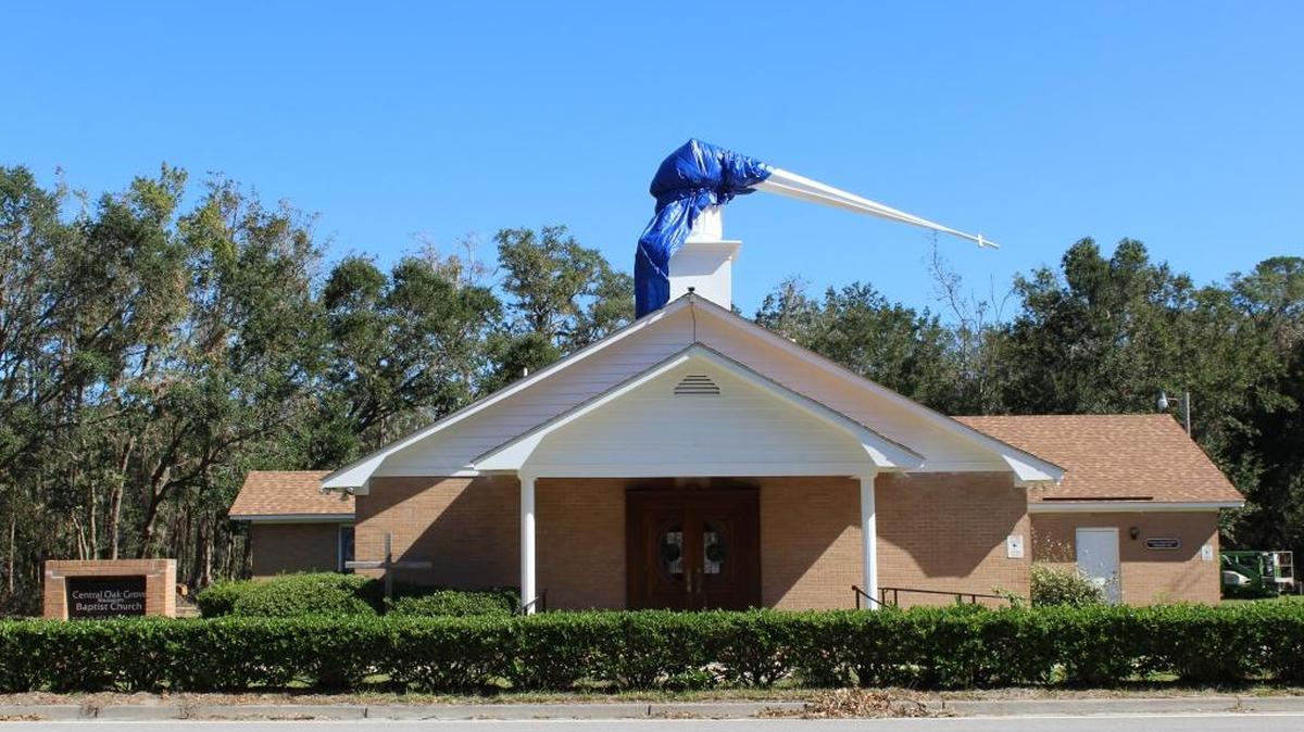 Hurricane Matthew broke the steeple at Central Oak Grove Missionary Baptist Church on Mathews Drive on Hilton Head Island.