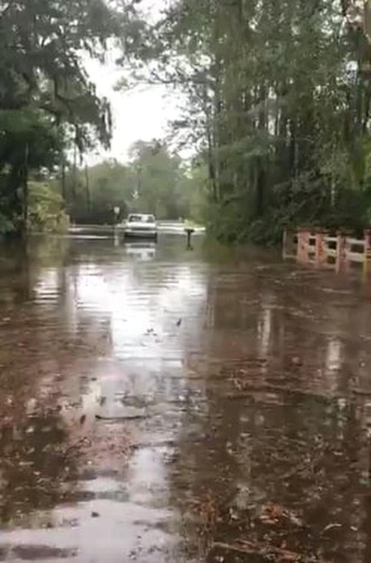 Flooding near Palmetto Bluff on Monday, Sept. 11, 2017.