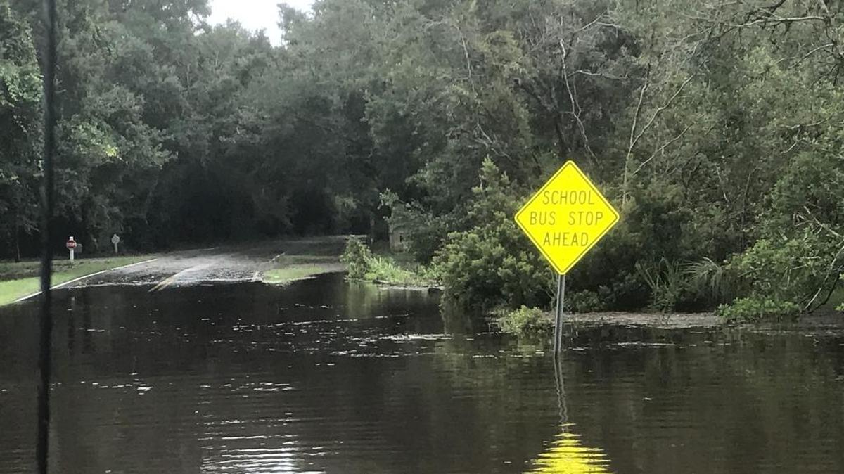 Some flooding on Dillon Road after Tropical Storm Irma on Sept. 11, 2017.