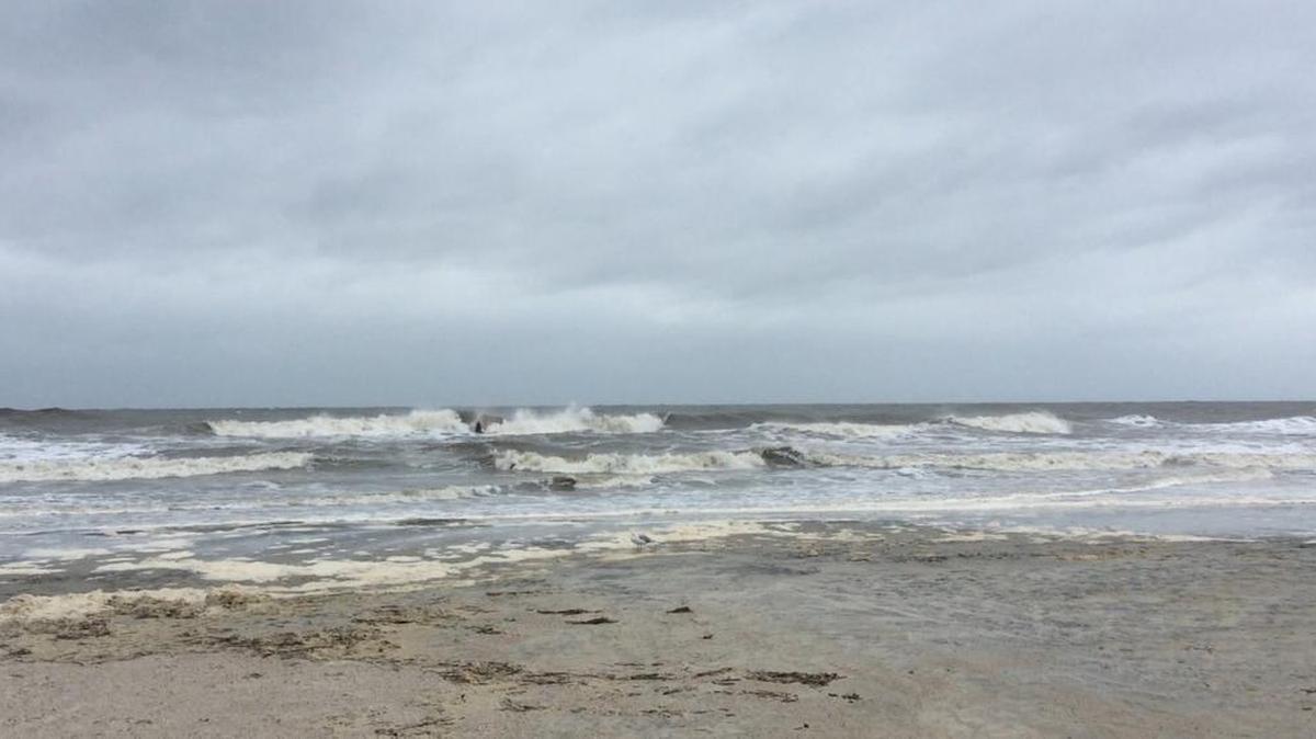 Waves come ashore Sunday afternoon at Coligny Beach on Hilton Head Island.