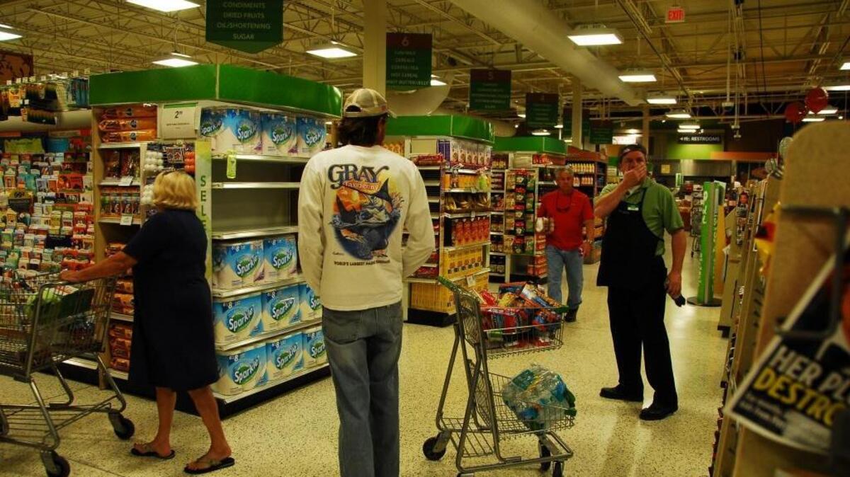 The Publix grocery store at Sea Pines Circle opened from 8 a.m. to 5 p.m. Monday and saw a steady trickle of customers.