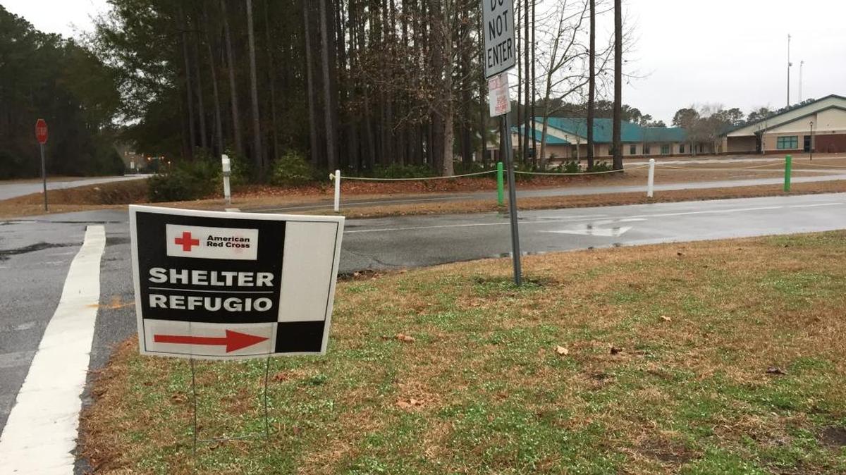 The American Red Cross is setting up a shelter at the Bluffton school campus.