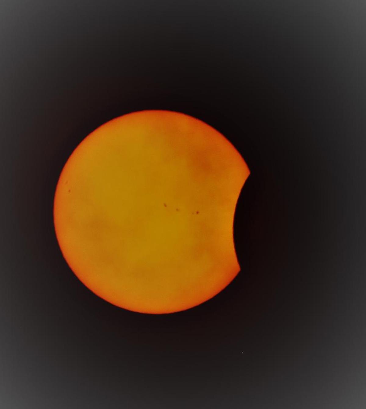 Sun City Hilton Head resident Sophia Schade took these photos during the eclipse on Monday. Schade, along with 57 other Sun City residents, took a bus to Santee, SC to watch the eclipse unfold.