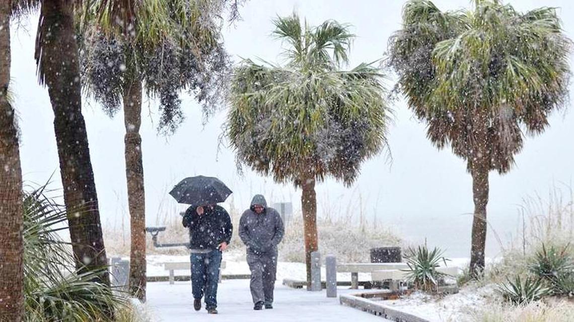 Will Hilton Head have Christmas snow this year? It’s happened before. Here’s the history & forecast