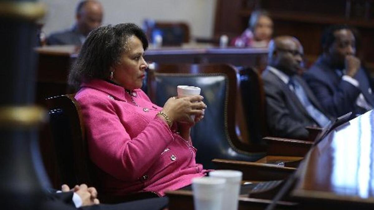 State Sen. Marge Bright Matthews, D-Colleton, takes her seat in the Senate chambers on the first day of session on Jan. 12, 2016.