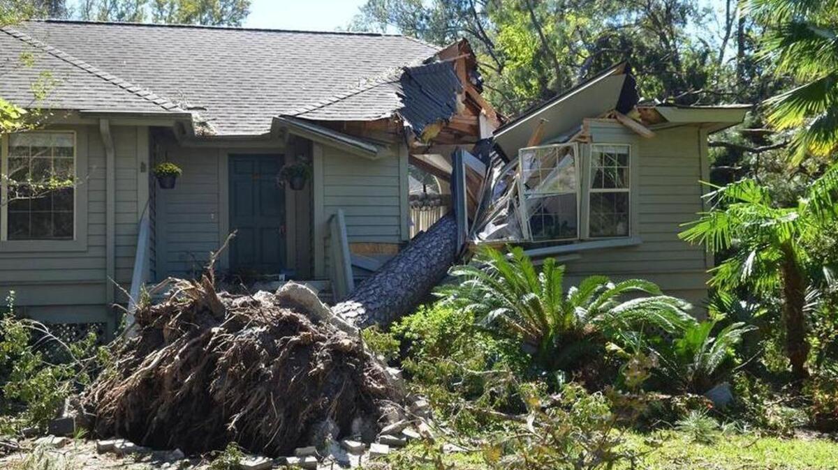 Hurricane Matthew’s damage to a home on Hilton Head Island.