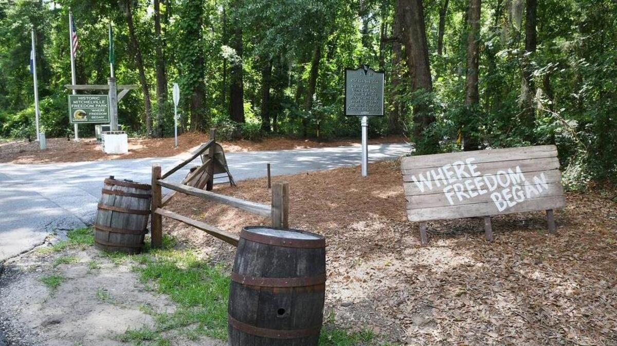 The entrance to the Historic Mitchelville Freedom Park.