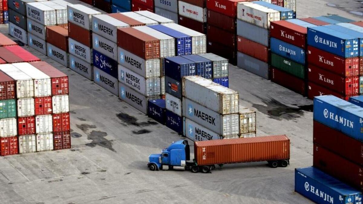 Shipping containers at the Port of Wilmington in Wilmington, N.C., in 2009.