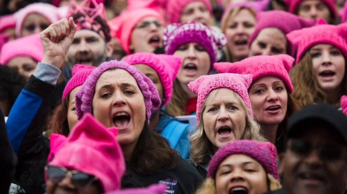 Organizers estimated that a half-million people attended the Women’s March on Washington on Jan. 21, 2017. Other large women’s marches were held in Boston, Chicago and other U.S. cities as well as in international cities.