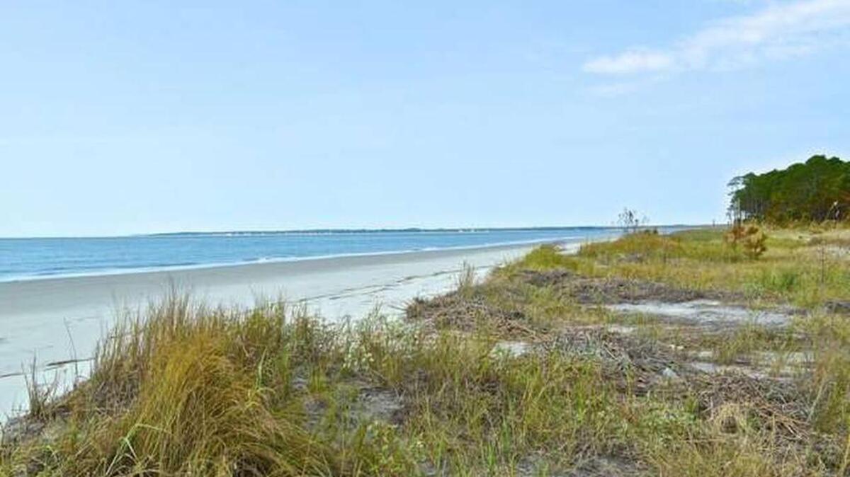 A view looking from Bay Point Island. The island is located at the southern tip of St. Helena Island, across Port Royal Sound from Hilton Head Island.