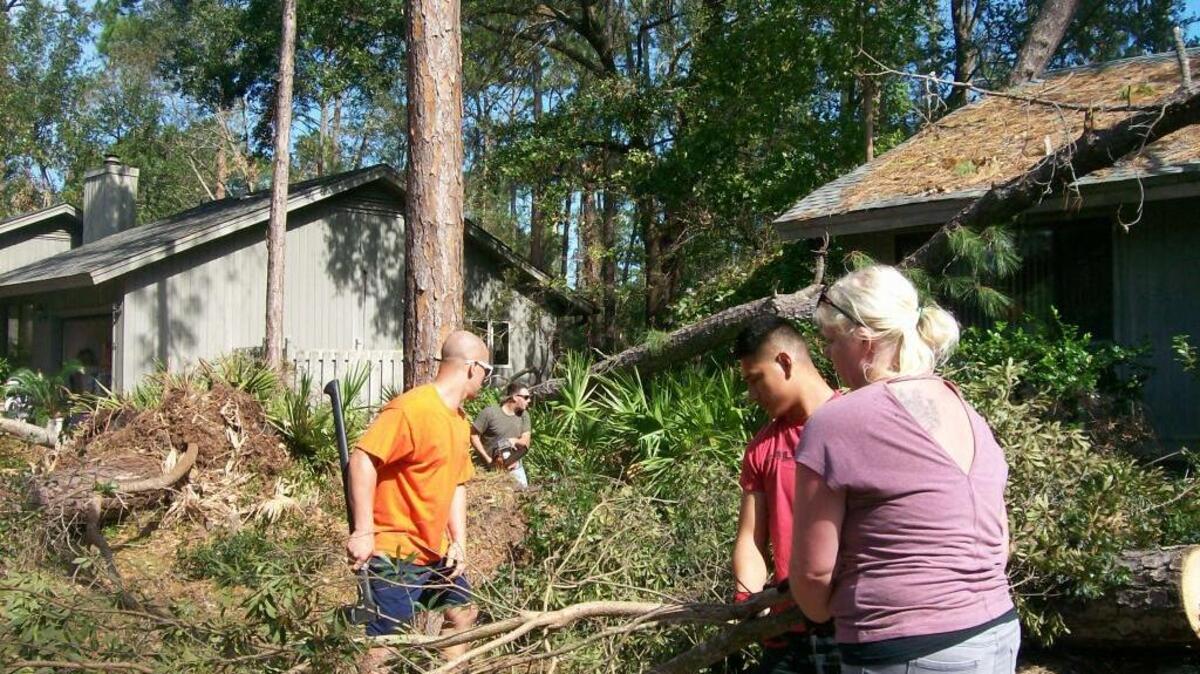 Neighbors, friends, their friends, strangers and even Marines helped after Hurricane Matthew.