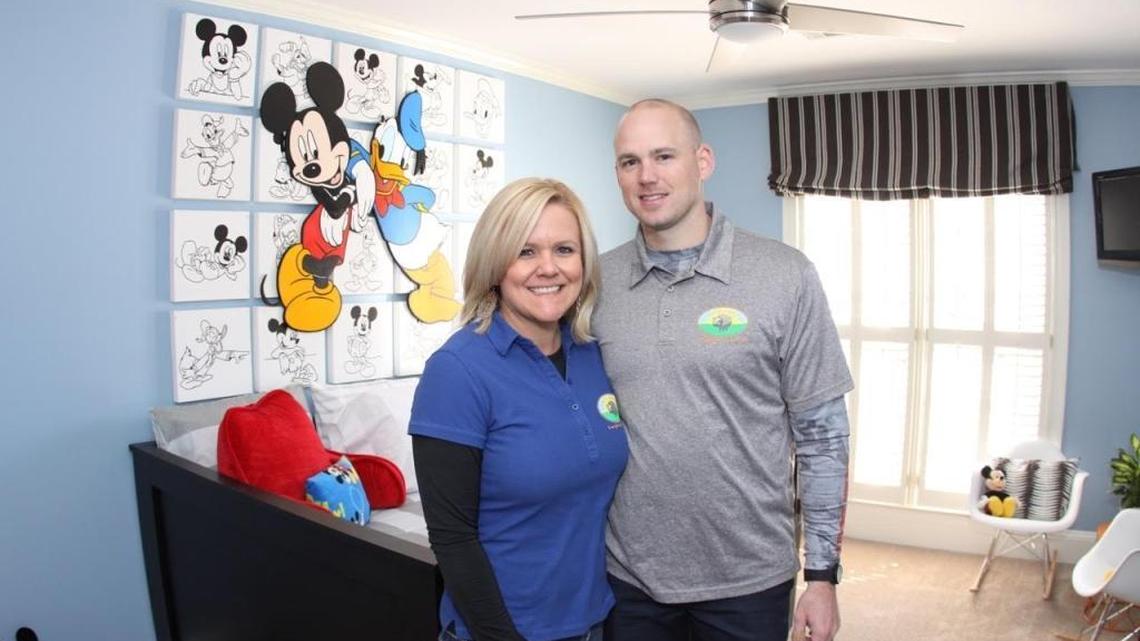 Holly and Peter Ranney in one of the dream room makeovers done by a nonprofit they co-founded in 2012 in the Atlanta area to benefit children with long-term illnesses, Sunshine on a Ranney Day.
