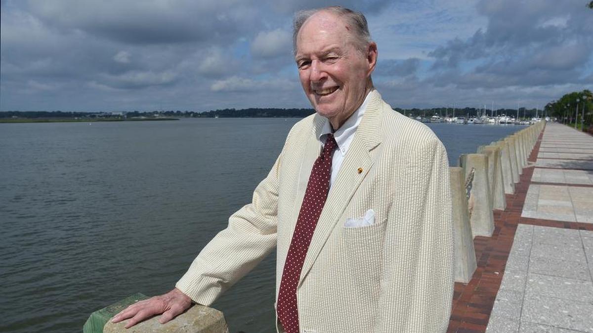 Henry C. Chambers is photographed at his eponymous waterfront park in Beaufort on June 16, 2017.