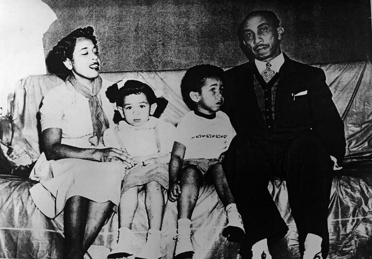 The Alston Family in 1954. Pictured from left: Mayme, mother; Sherryl; Winfred Kent II; and Winfred Kent, father.