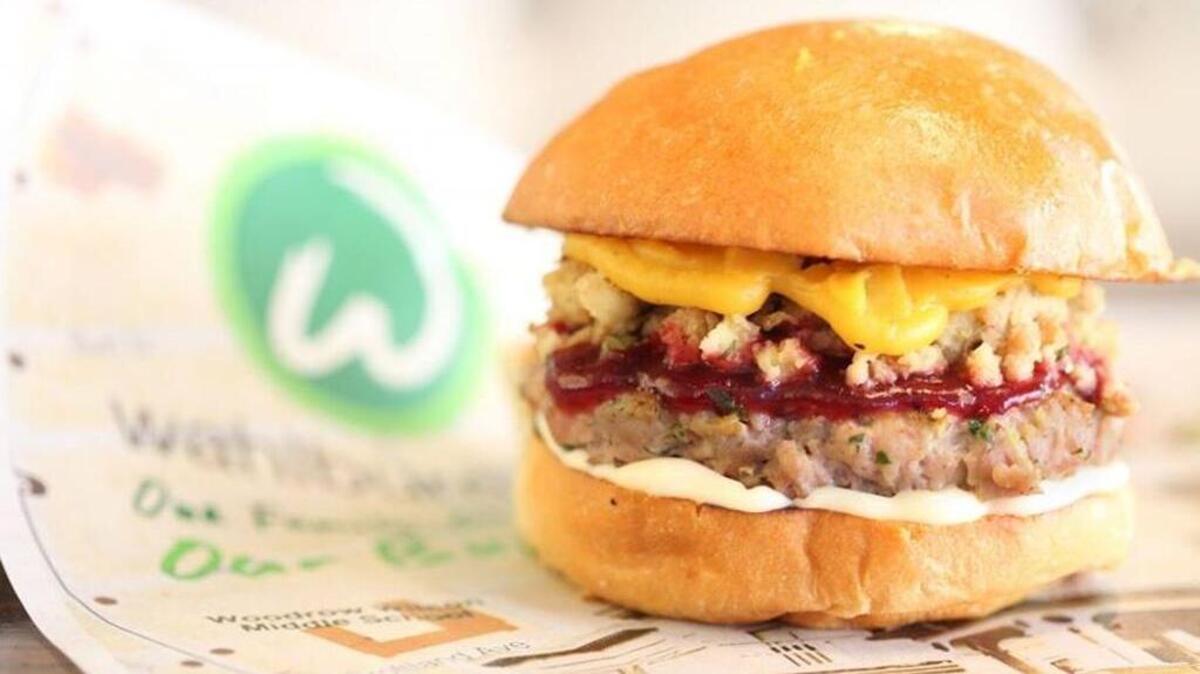 Thanksgiving Day burger from Wahlburgers.