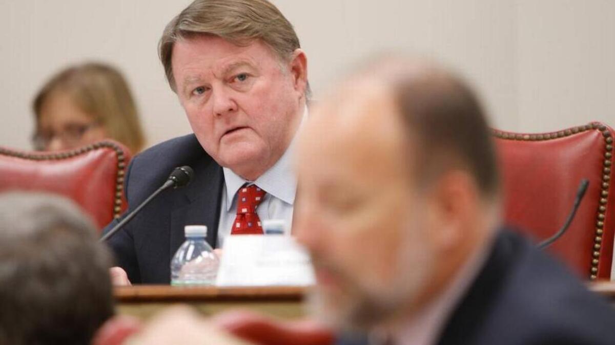 State Rep. Bill Herbkersman listens during a meeting of the joint committee on pension systems to review the bill to overhaul the state retirement program. Tracy Glantz tglantz@thestate.com
