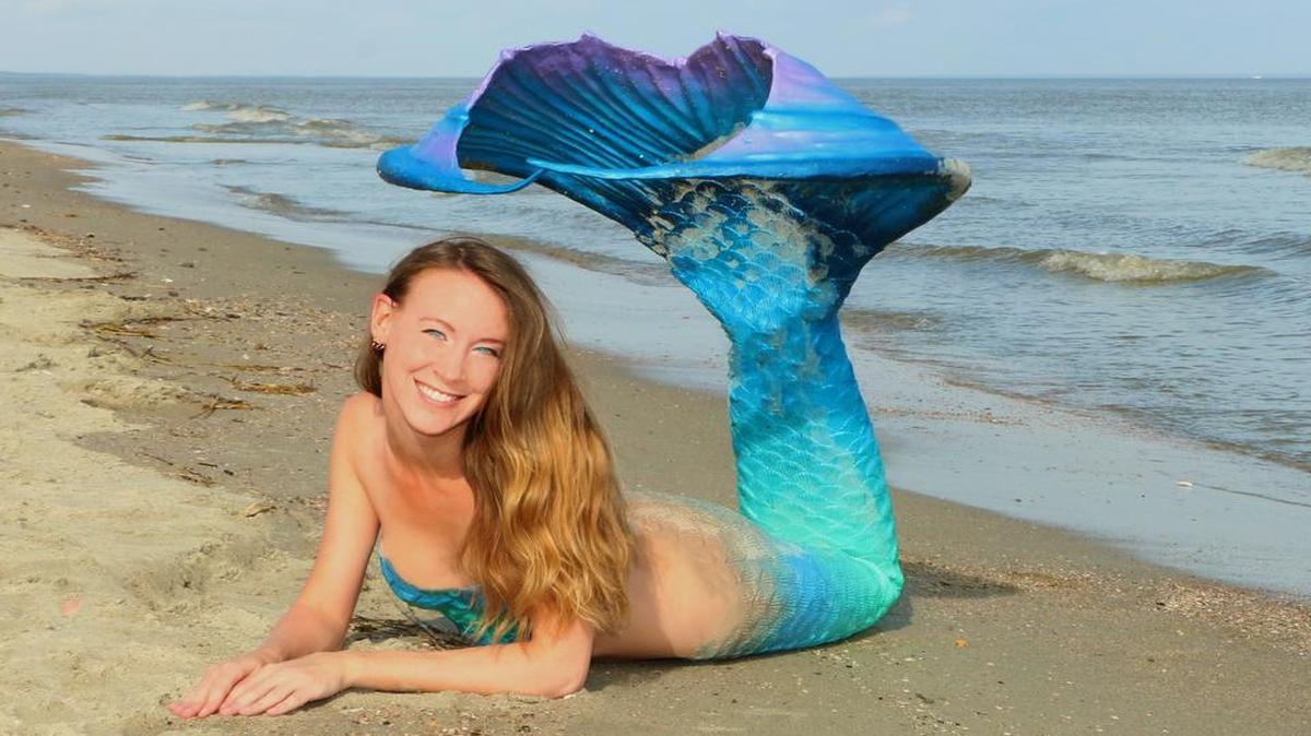Nina Leipold, author of “The Mermaid of Hilton Head,” poses on a Hilton Head Island beach.