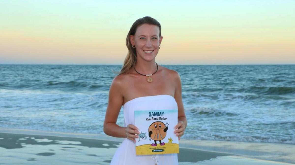 Nina Leipold, of Hilton Head Island, is pictured with her first children’s book “Sammy the Sand Dollar.”