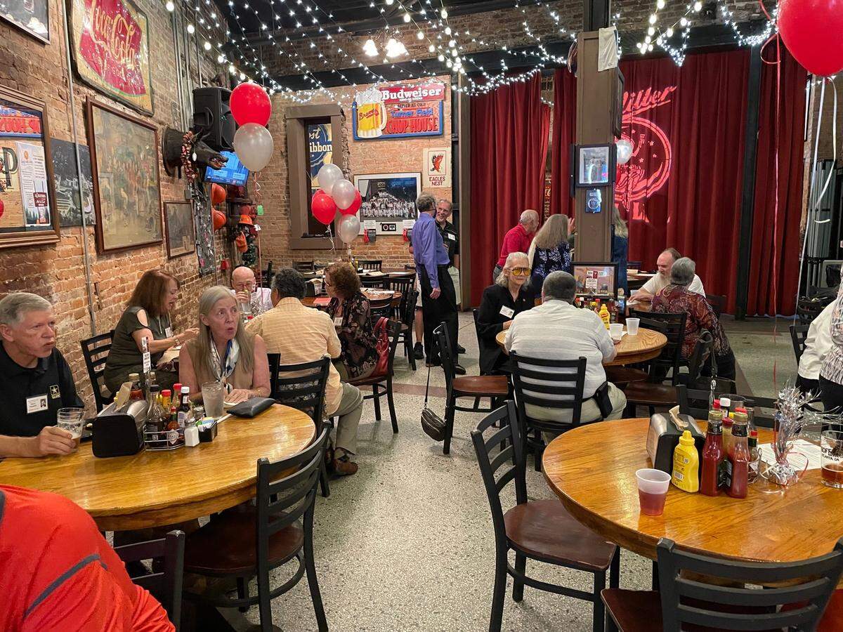 Grady High School Class of 1971’s 50-year reunion at Manuel’s Tavern Oct. 15, 2021. Photo courtesy of the class Facebook page.